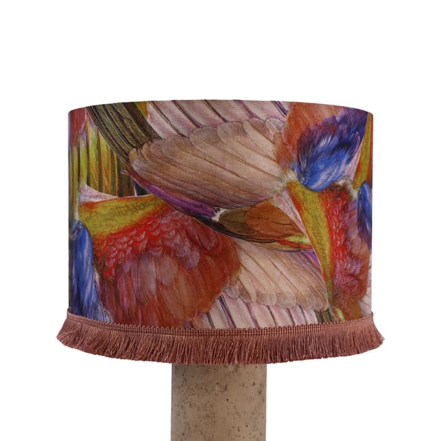 Abat-jour San marco · Tambour · Ø30 × 20 cm · Avec frange
