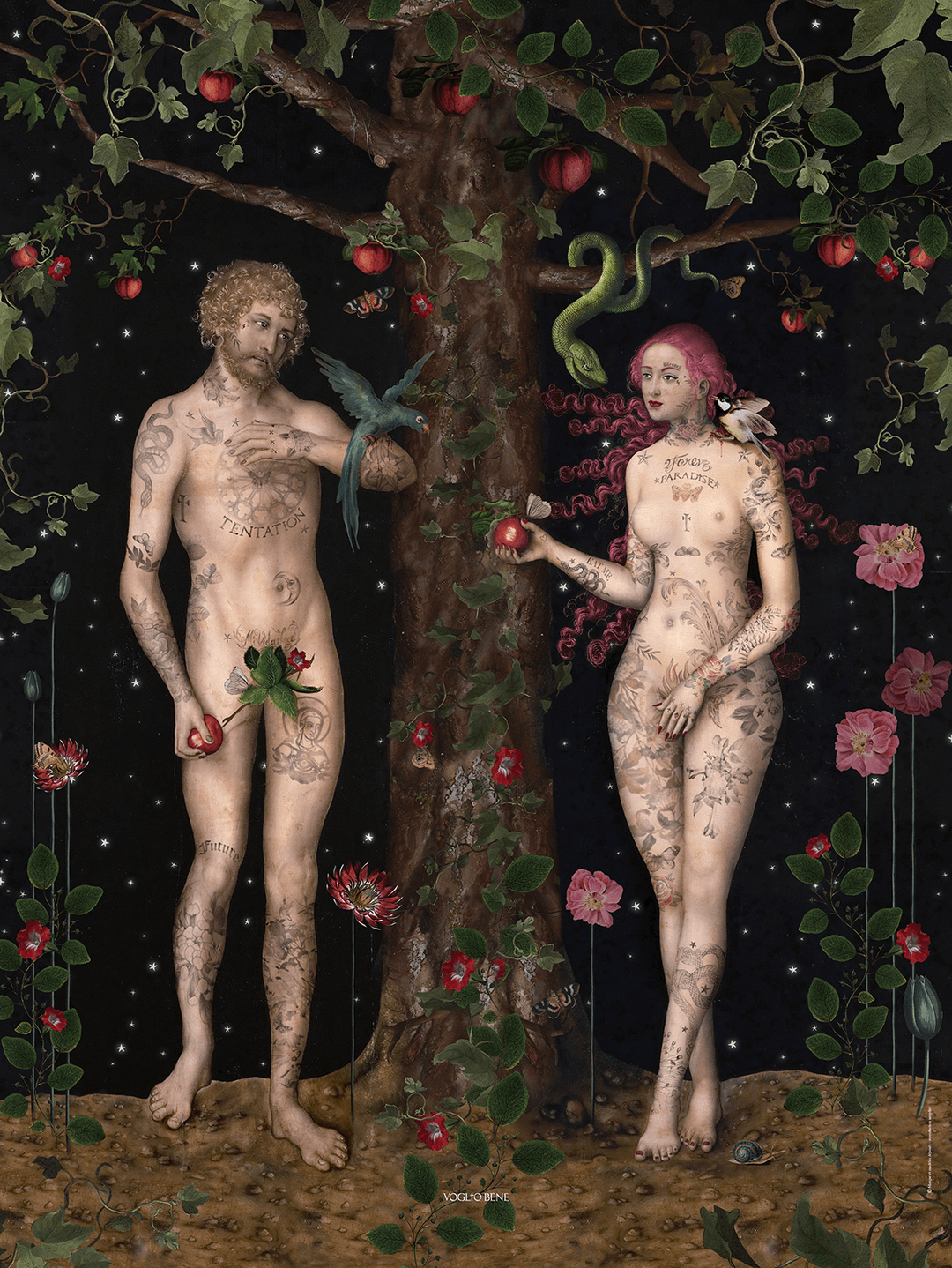 Posters Adam et eve · A2 (40 × 60 cm) · 300 gsm coated paper - previous edition