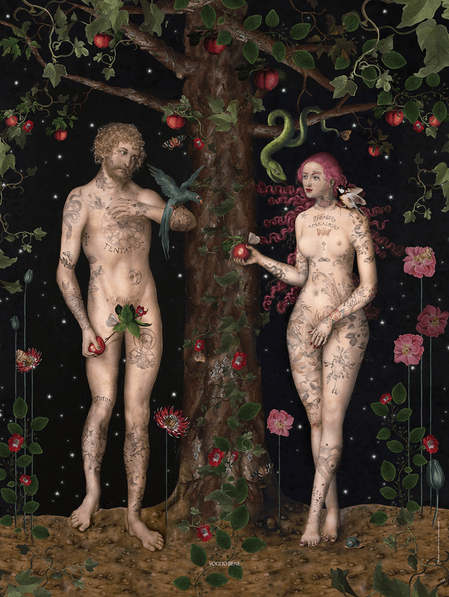 Affiches / posters Adam et eve · A3 (30 × 40 cm) · Papier couché 300 g — ancienne édition