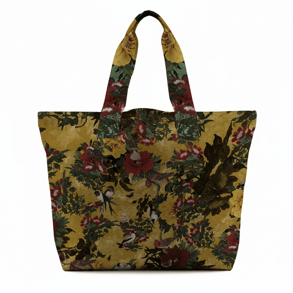 Sacs cabas Les oiseaux verts · SAC CABAS LES OISEAUX