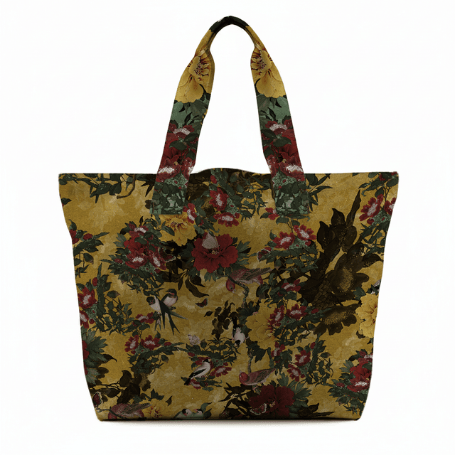 Sacs cabas Les oiseaux verts · SAC CABAS LES OISEAUX