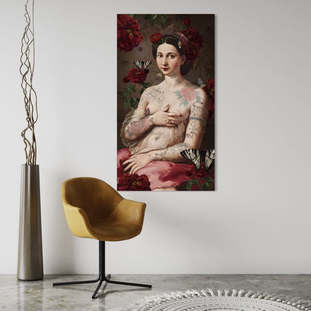 Tenture en velours La fornarina · 77 × 137 cm · Intérieur