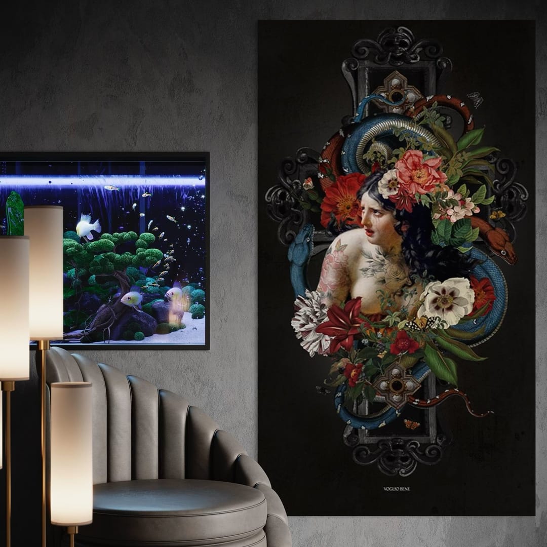 Tenture en velours Tourmente · 137 × 247 cm · Intérieur