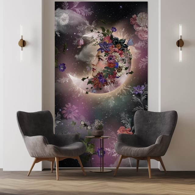 Tenture en velours La luna · 137 × 247 cm · Intérieur