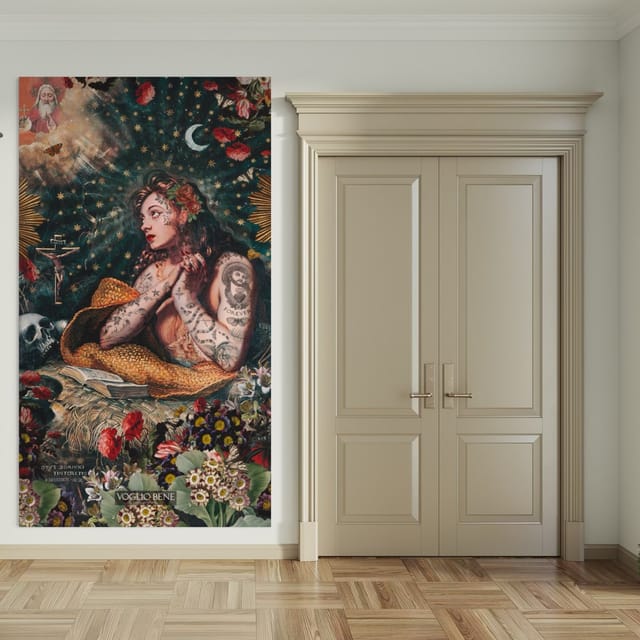 Tenture en velours Marie madeleine · 137 × 247 cm · Intérieur