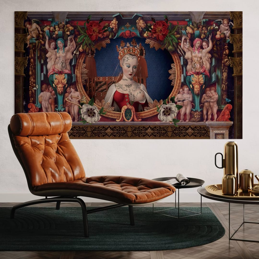 Tenture en velours Cosmic girl · 137 × 247 cm · Intérieur