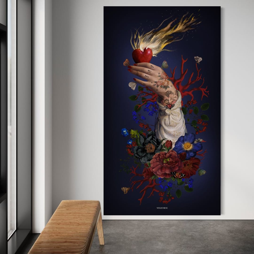 Tenture en velours Amen · 137 × 247 cm · Intérieur