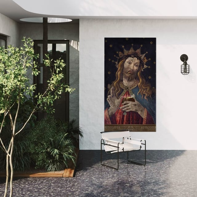 Tenture en velours Jesus · 137 × 247 cm · Intérieur