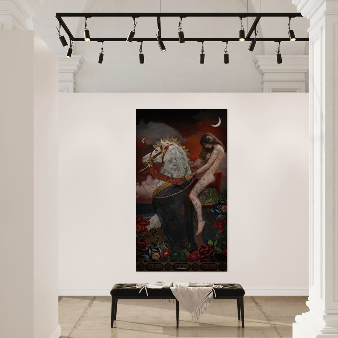Tenture en velours Lady godiva · 137 × 247 cm · Intérieur