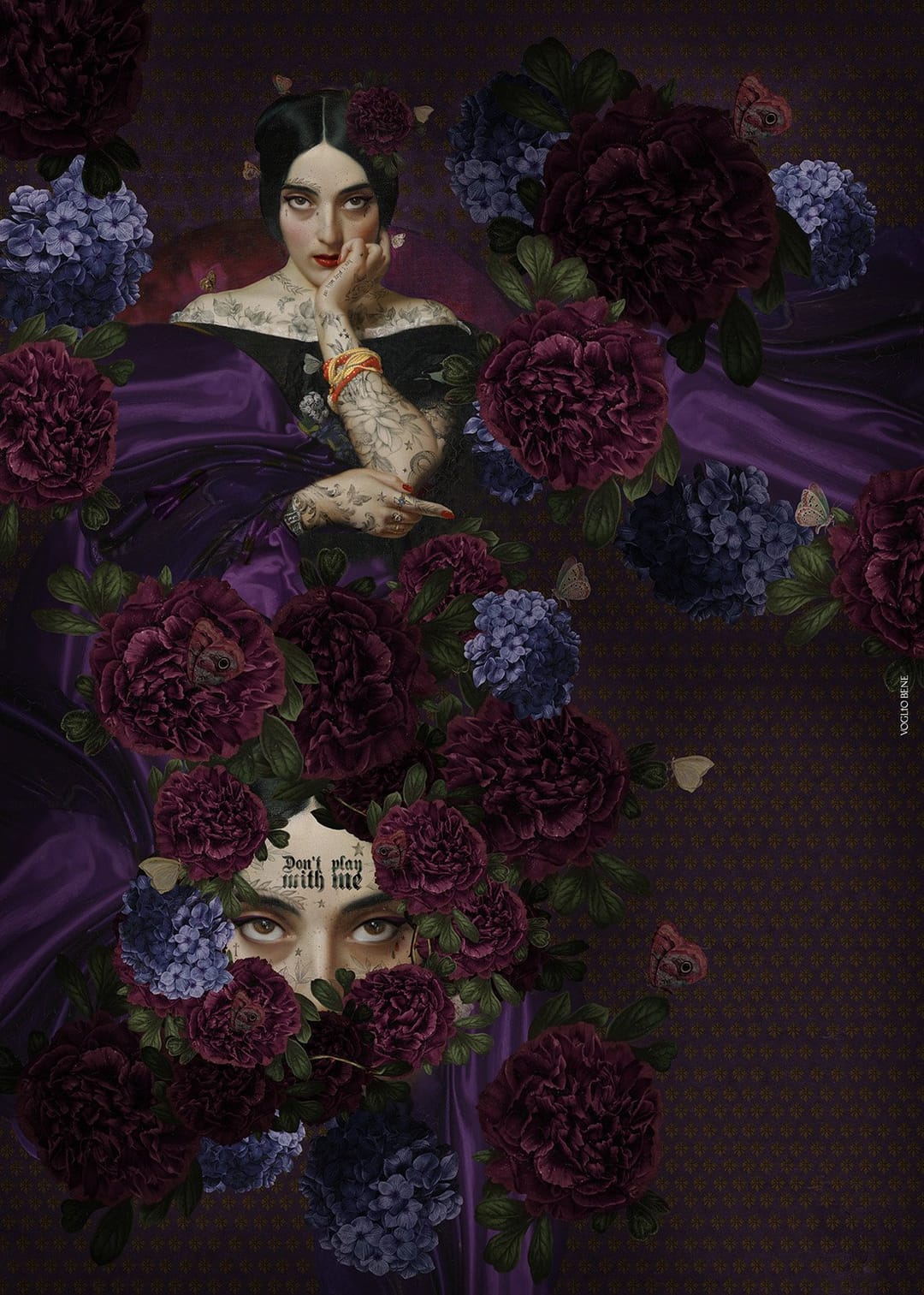 Coupon tapissier Clementine (v) · COUPON TAPISSIER CLEMENTINE VIOLET