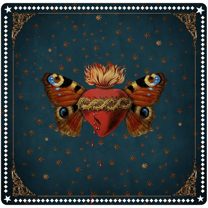 Tapis de tirage Papillon sacre · TAPIS DE TIRAGE PAPILLON SACRE