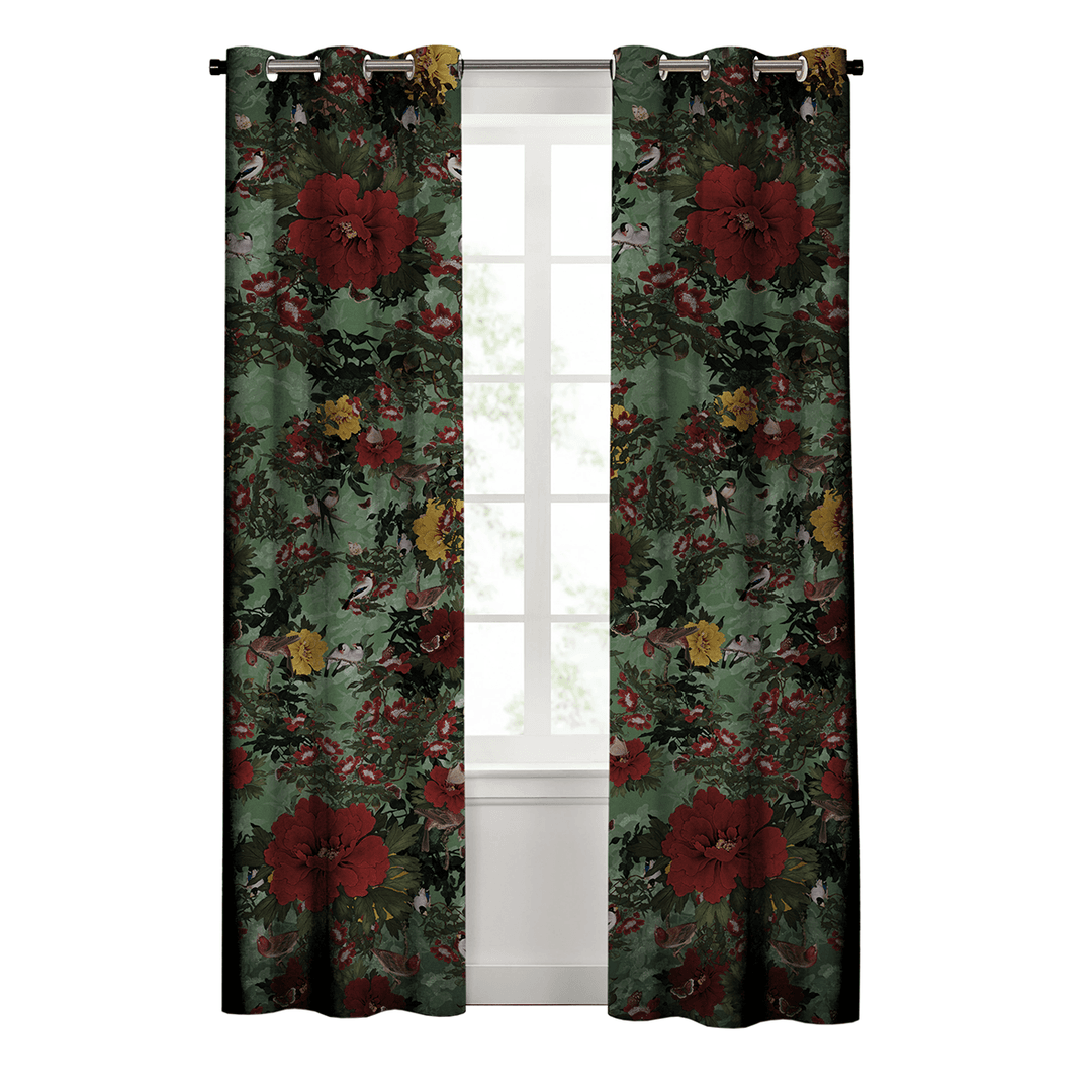 Rideau Les oiseaux verts · Standard 140 × 250 cm