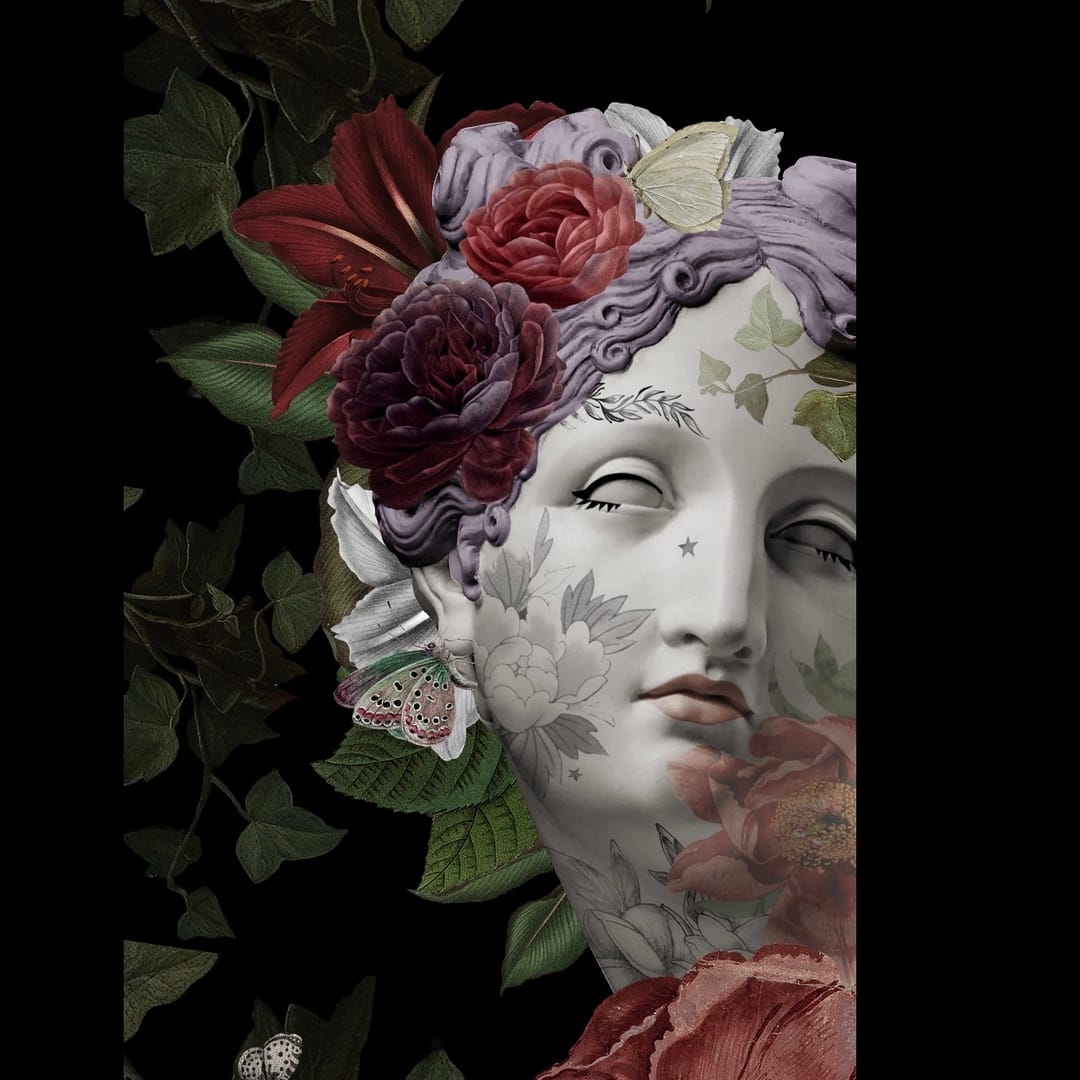 Abat-jour Aphrodite · Suspension rond · Ø30 × 36 cm · Sans frange