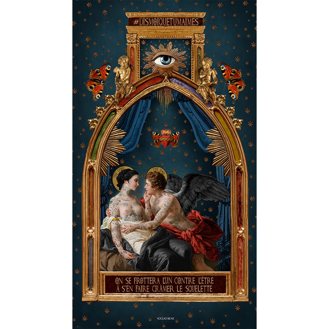 Bâche pvc L'un contre l'etre · Extérieur · 80 × 140 cm