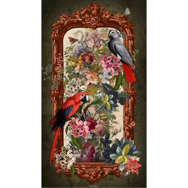 Bâche pvc Perroquets · 80 × 140 cm · Extérieur
