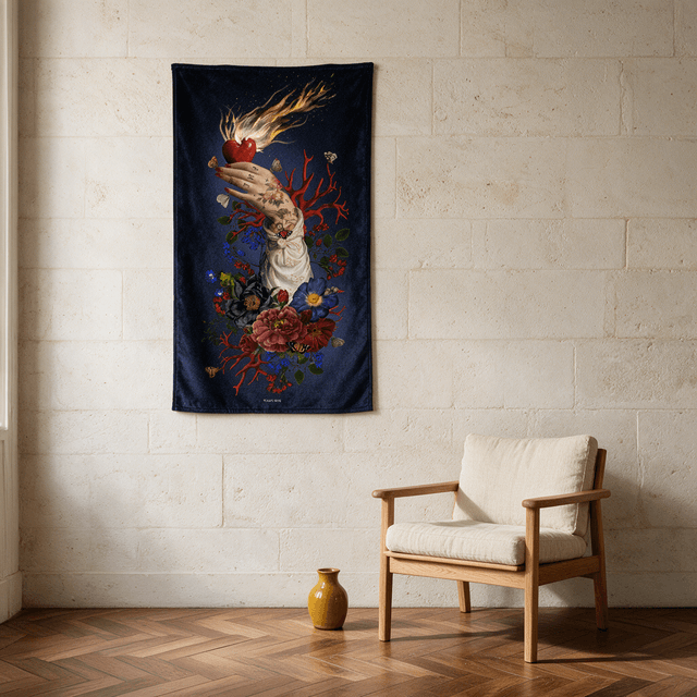 Tenture en velours Amen · 77 × 137 cm · Intérieur