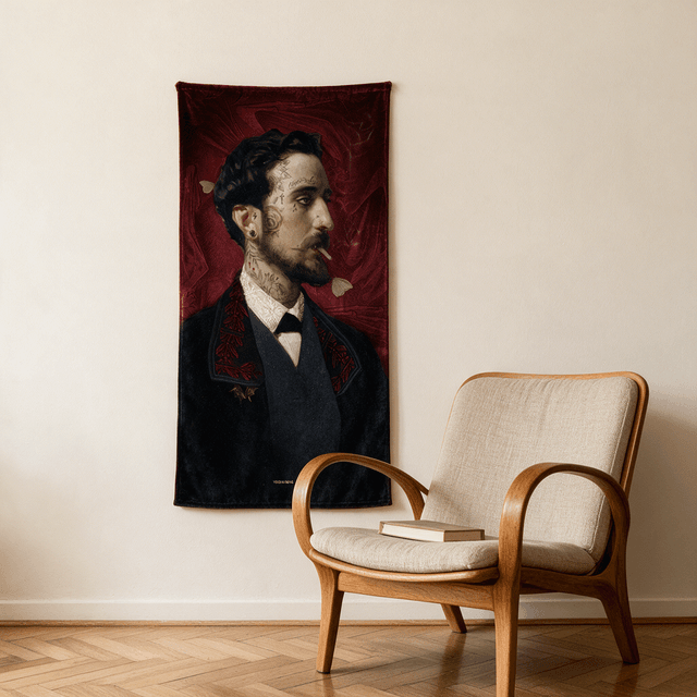 Tenture en velours Comte eduardo · 77 × 137 cm · Intérieur