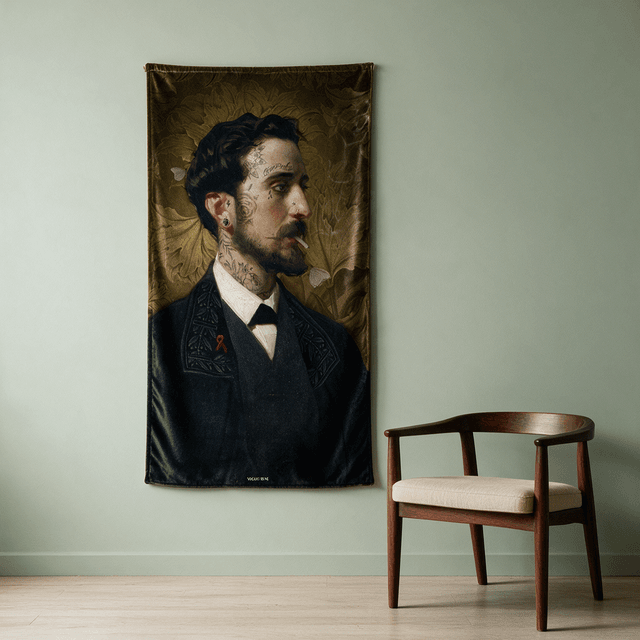 Tenture en velours Eduardo · 77 × 137 cm · Intérieur