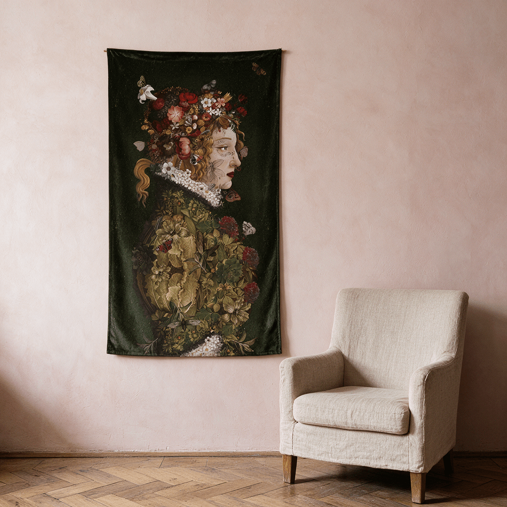 Tapiz de terciopelo Flora · 77 × 137 cm · Interior