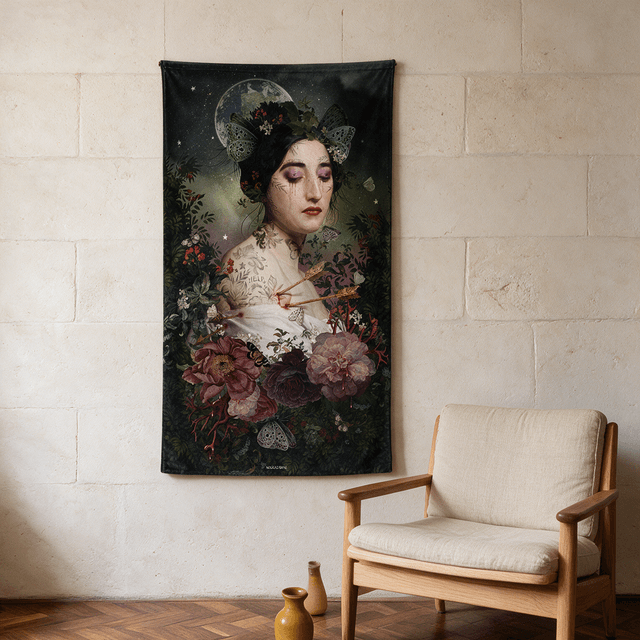 Tenture en velours Gaia · 77 × 137 cm · Intérieur