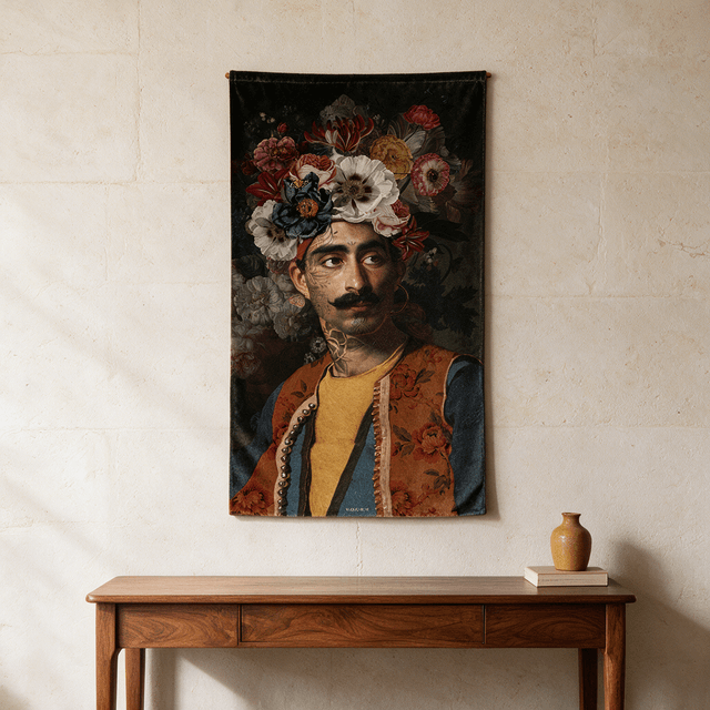 Tenture en velours Hassan · 77 × 137 cm · Intérieur