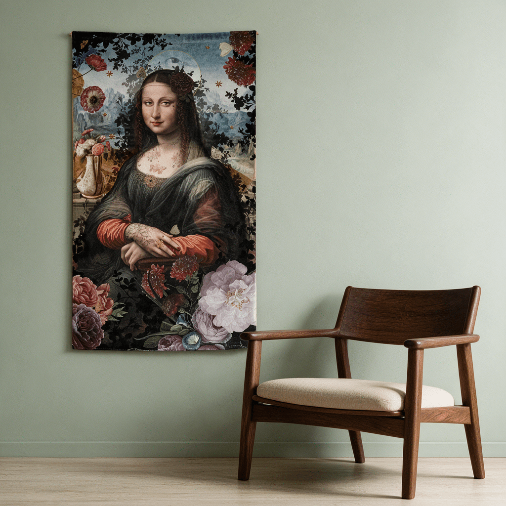Tenture en velours Joconde · 77 × 137 cm · Intérieur