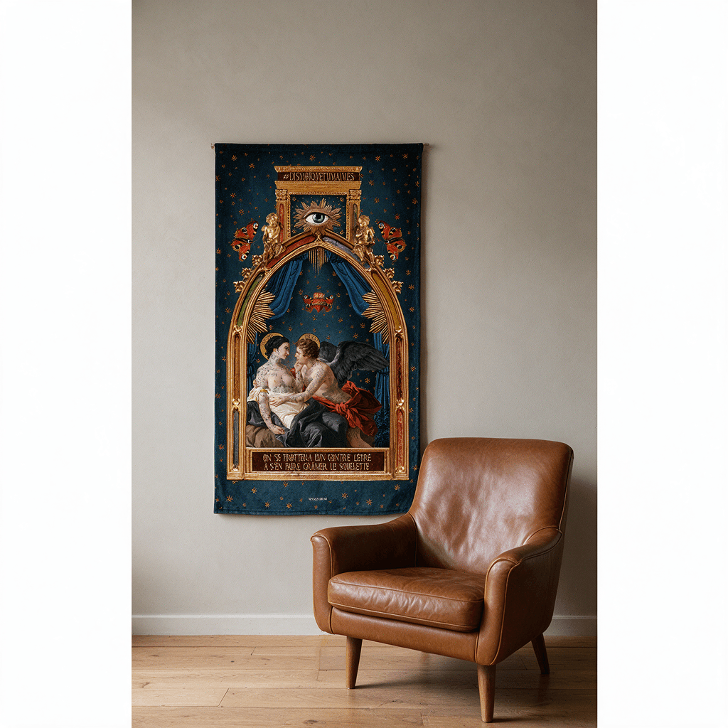 Tenture en velours L'un contre l'etre · 77 × 137 cm · Intérieur
