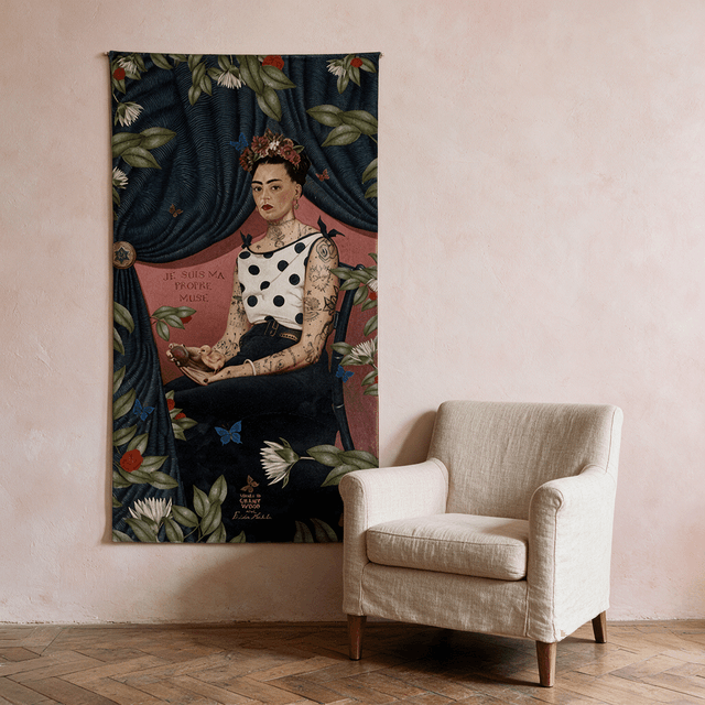 Tenture en velours La muse · 77 × 137 cm · Intérieur