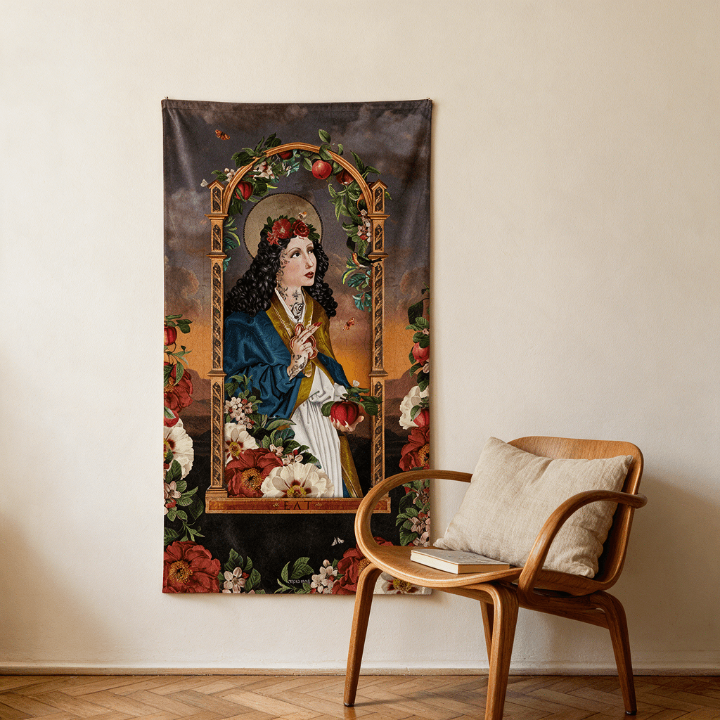 Tenture en velours Mange · 77 × 137 cm · Intérieur