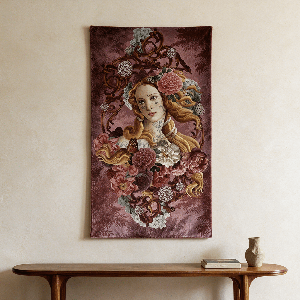 Velvet wall hanging Venus · 77 × 137 cm · Indoor