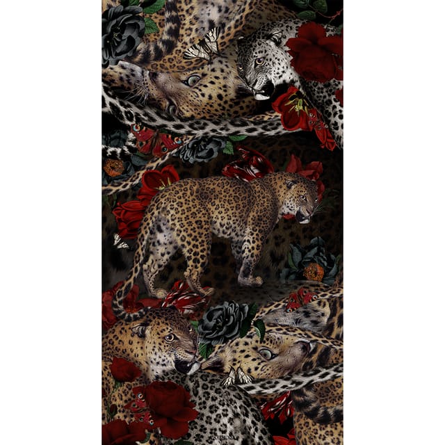 Tenture en velours Fauve · 137 × 247 cm · Intérieur