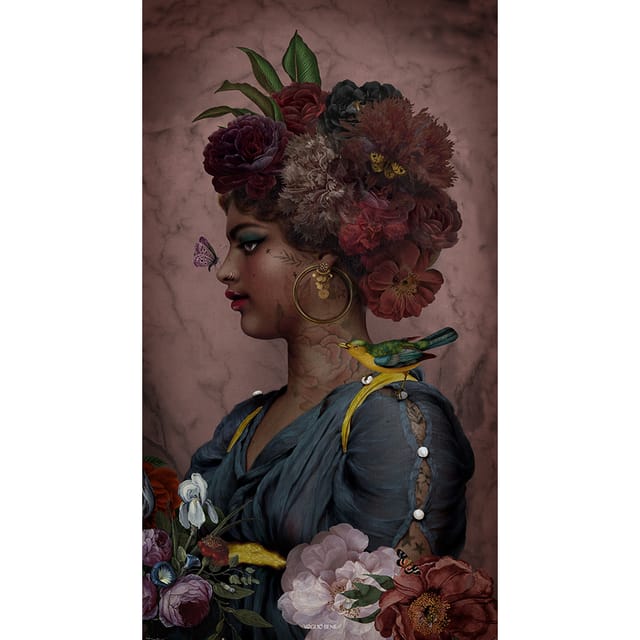 Tenture en velours Black beauty · 137 × 247 cm · Intérieur