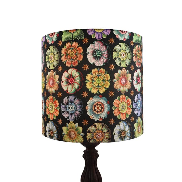 Abat-jour Rosaces · Tambour · Ø40 × 36 cm · Sans frange