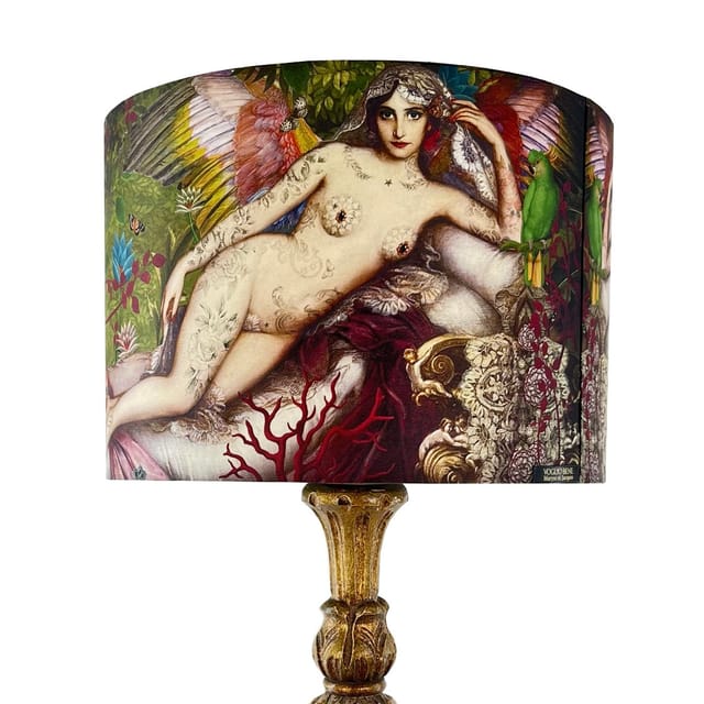 Abat-jour Songe d’une nuit d’ete · Tambour · Ø30 × 20 cm · Sans frange