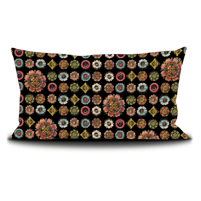 Coussin Rosaces · Intérieur · 70 × 140 cm (tête de lit)