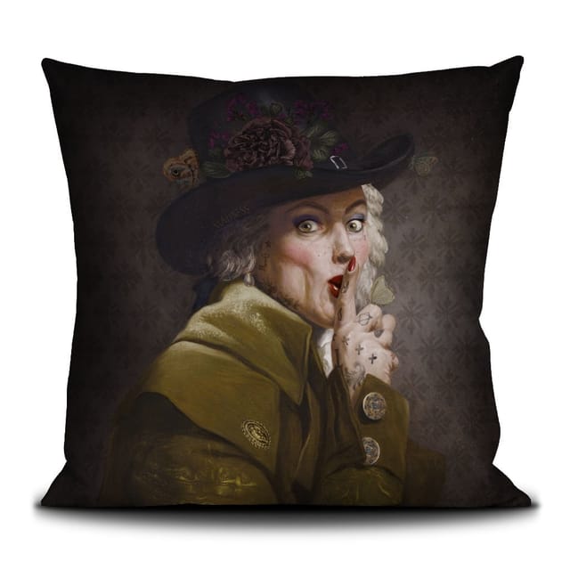 Coussin La femme clef · Intérieur · 50 × 50 cm