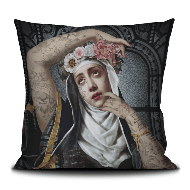 Coussin Sainte rita · Intérieur · 50 × 50 cm