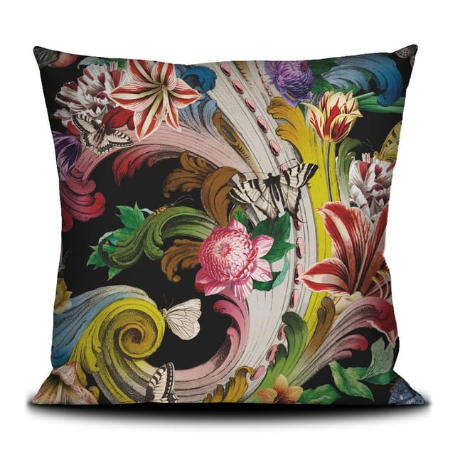 Coussin Fleurs de rocaille · Intérieur · 50 × 50 cm