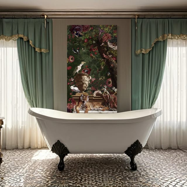 Velvet wall hanging Machli · 77 × 137 cm · Indoor