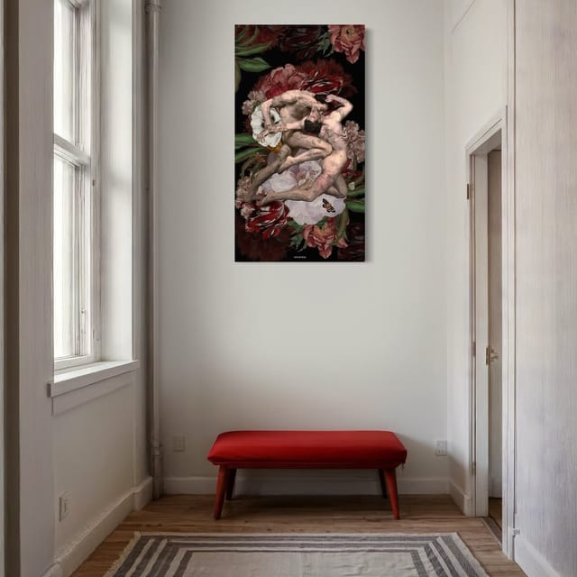 Tenture en velours Gianni et capoccio · 77 × 137 cm · Intérieur