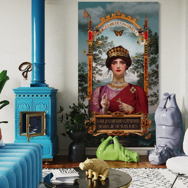 Tenture en velours Espoir · 137 × 247 cm · Intérieur