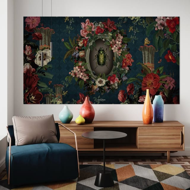 Tenture en velours Scarabee · 137 × 247 cm · Intérieur