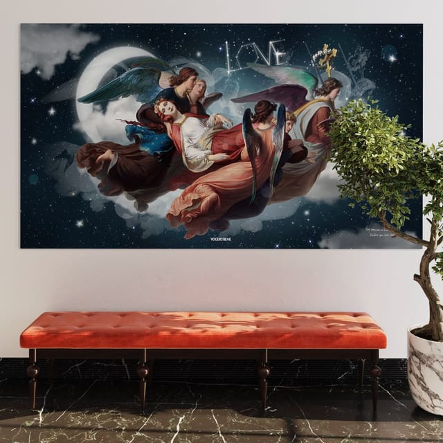 Tenture en velours Sainte catherine · 137 × 247 cm · Intérieur