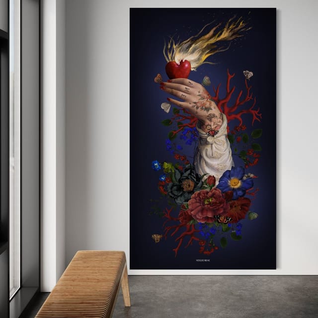 Velvet wall hanging Amen · 137 × 247 cm · Indoor