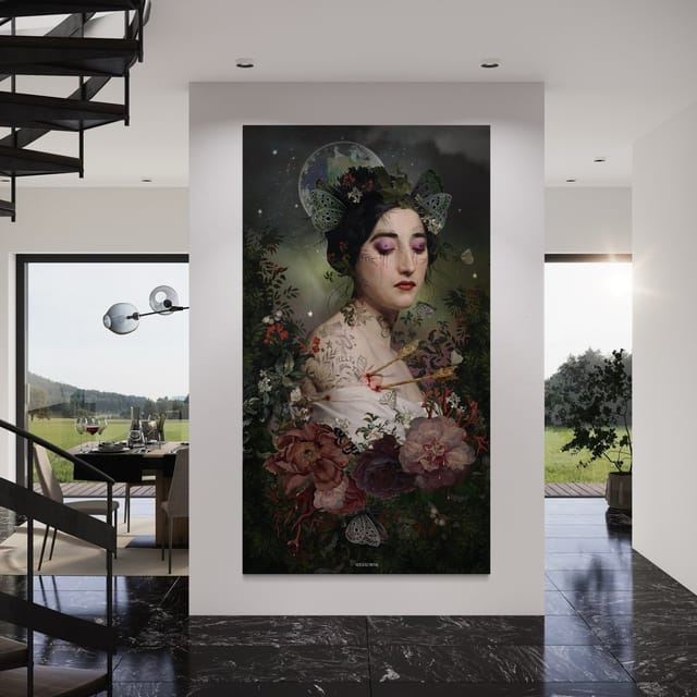 Tenture en velours Gaia · 137 × 247 cm · Intérieur
