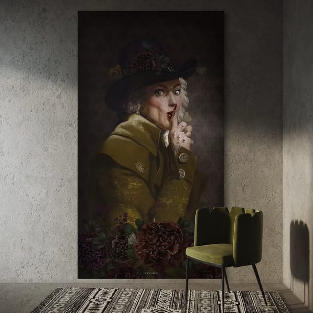 Velvet wall hanging La femme clef · 137 × 247 cm · Indoor