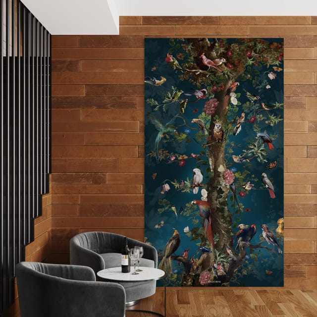 Tenture en velours Arbre de vie · 137 × 247 cm · Intérieur