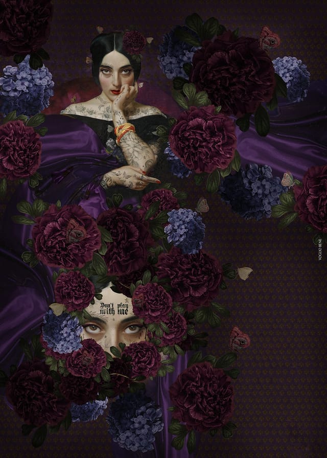 Coupon tapissier Clementine (v) · COUPON TAPISSIER CLEMENTINE VIOLET