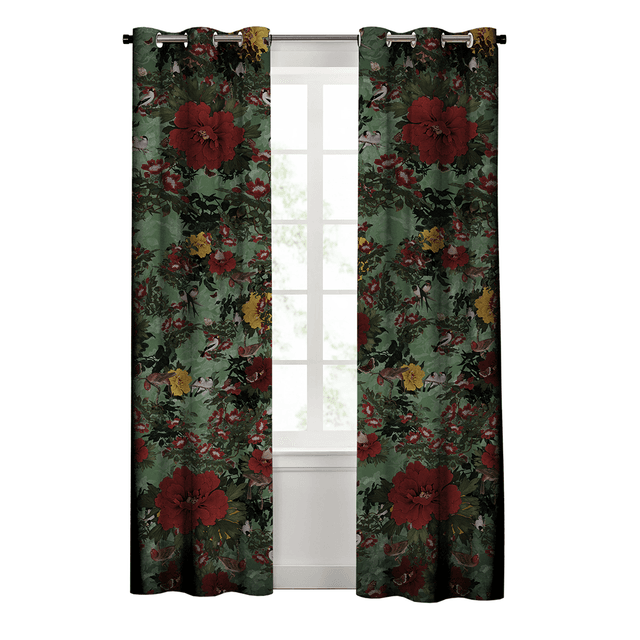 Rideau Les oiseaux verts · Standard 140 × 250 cm