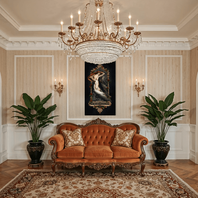 Tenture en velours Francesca et paolo · 77 × 137 cm · Intérieur